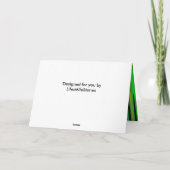 グラフィックモダングリーンクリスマスホリデーグリーティング シーズンカード (裏面)