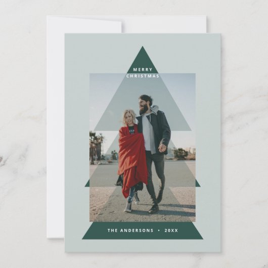 グラフィックモダンスミニマルクリスマ写真 シーズンカード (正面)