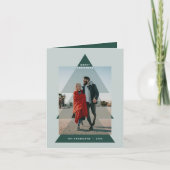 グラフィックモダンスミニマルクリスマ写真 シーズンカード (正面)