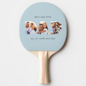 グラフィックモダンタイポグラフィ数々の写真パパブルー 卓球ラケット (正面)