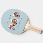 グラフィックモダンタイポグラフィ数々の写真パパブルー 卓球ラケット (横)