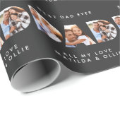 グラフィックモダンタイポグラフィ数々の写真パパ ラッピングペーパー (ロールコーナー)