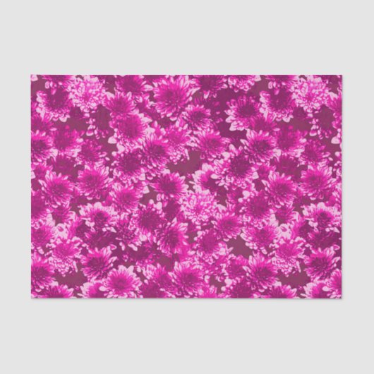 グラフィックモダンダリアパターン、アメジスト紫 薄葉紙 (正面)