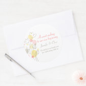 グラフィックモダンフラワーペタル結婚のキャンディステッカー ラウンドシール (封筒)