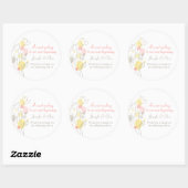 グラフィックモダンフラワーペタル結婚のキャンディステッカー ラウンドシール (シート)