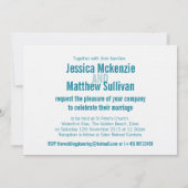 グラフィックモダンフラワー牛パセリ結婚式の招待 招待状 (裏面)