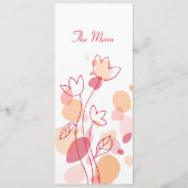 グラフィックモダンフラワー花びらディナーメニュー メニュー (正面)