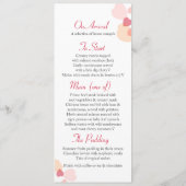 グラフィックモダンフラワー花びらディナーメニュー メニュー (裏面)