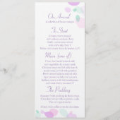 グラフィックモダンフラワー花びら結婚のディナーメニュー メニュー (裏面)