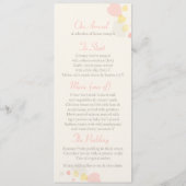 グラフィックモダンフラワー花びら結婚のディナーメニュー メニュー (裏面)