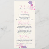 グラフィックモダンフラワー花びら結婚のディナーメニュー メニュー (裏面)