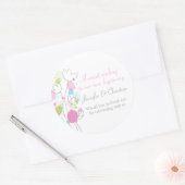 グラフィックモダンフラワー花びら結婚ズキャンディーシール ラウンドシール (封筒)