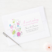 グラフィックモダンフラワー花びら結婚ズキャンディーシール 長方形シール (封筒)