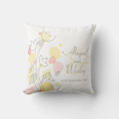 グラフィックモダンフラワー花びら結婚ズピロー クッション (正面)