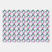 グラフィックモダンホリデーtrioギフトラップ ラッピングペーパーシート (正面2)