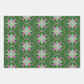 グラフィックモダンホリデーtrioギフトラップ ラッピングペーパーシート (正面)