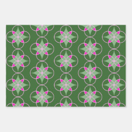 グラフィックモダンホリデーtrioギフトラップ ラッピングペーパーシート