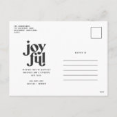 グラフィックモダンミニマルスのクリスマスのタイポグラフィ写真 シーズンポストカード (裏面)