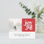 グラフィックモダンミニマルスのクリスマスのタイポグラフィ写真 シーズンポストカード (スタンド正面)