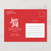 グラフィックモダンミニマルスのクリスマスのタイポグラフィ写真 シーズンポストカード (裏面)