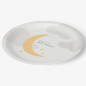 グラフィックモダンムーンスターズ雲ベビーシャワー ペーパープレート (アングル)