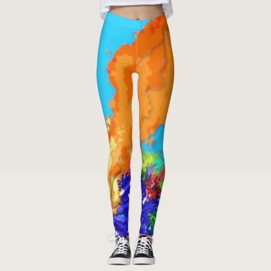 グラフィックモダンラグB'Omerל״ג בעומボンドファイア レギンス (正面)