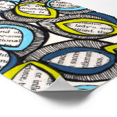 グラフィックモダンリーフ混合メディアイラストレーションプリント ポスター (角)