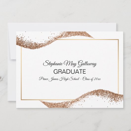 グラフィックモダン目盛りモルタルボードフラット 案内状 (裏面)