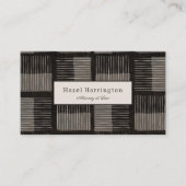 グラフィックモダンQRコードビジネスカードブラックグレー 名刺 (正面)