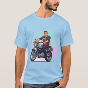 🎨 グラフィックライダー オートバイ ストリートアート表現 Tシャツ
