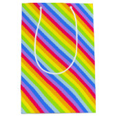 グラフィックレインボーストライプ抱き枕 ミディアムペーパーバッグ (正面)