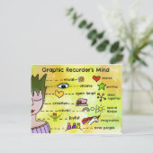 グラフィックレコーダーの心 ポストカード (スタンド正面)