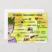 グラフィックレコーダーの心 ポストカード (正面/裏面)