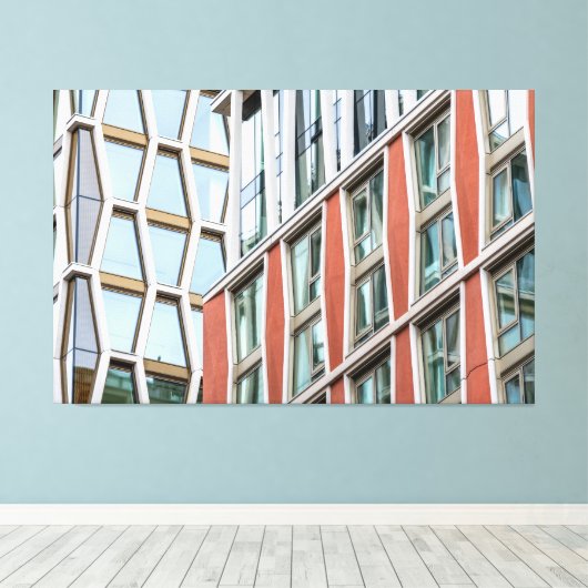 グラフィックロンドンアーキテクチャ キャンバスプリント (インサイチュ (ウッドフロア))