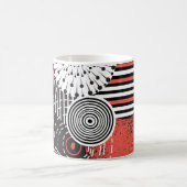 グラフィックヴィンテージ抽象芸術イラストレーション要素 コーヒーマグカップ (中央)