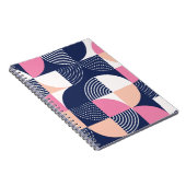 グラフィック円ヴィンテージシームレスパターン ノートブック (右側)