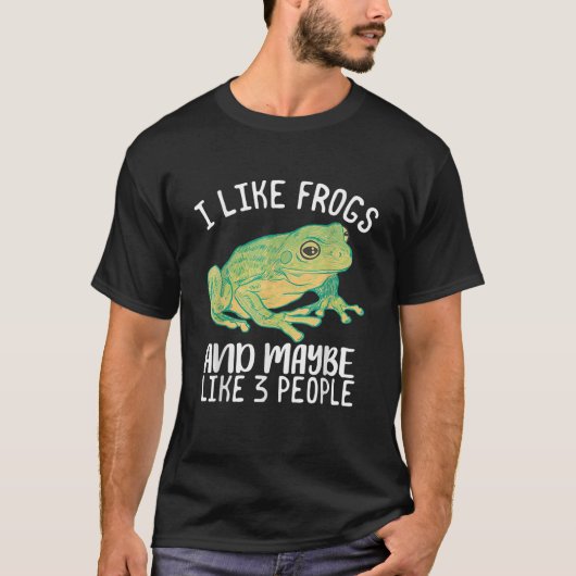 グラフィック動揺してカエルTシャツ Tシャツ (正面)