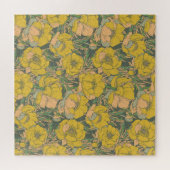 グラフィック春トロリウス花 ジグソーパズル (横)