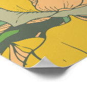 グラフィック春トロリウス花 ポスター (角)