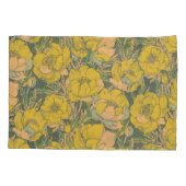 グラフィック春トロリウス花 枕カバー (裏面)