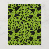 グラフィック植物の緑の黒いつる植物 (正面)