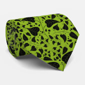 グラフィック植物の緑の黒いつる植物 ネクタイ (ロール)