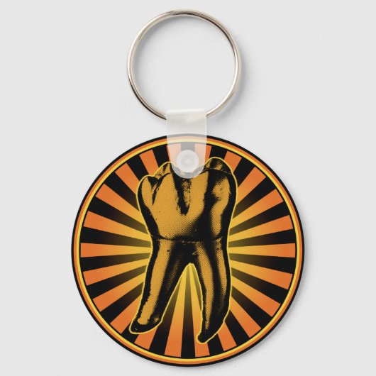 グラフィック歯のエンブレム キーホルダー (正面)