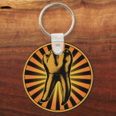 グラフィック歯のエンブレム キーホルダー (正面)