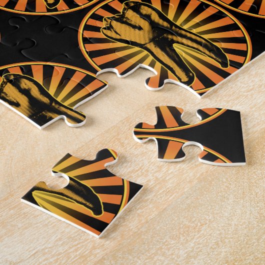 グラフィック歯のエンブレム ジグソーパズル (側面)