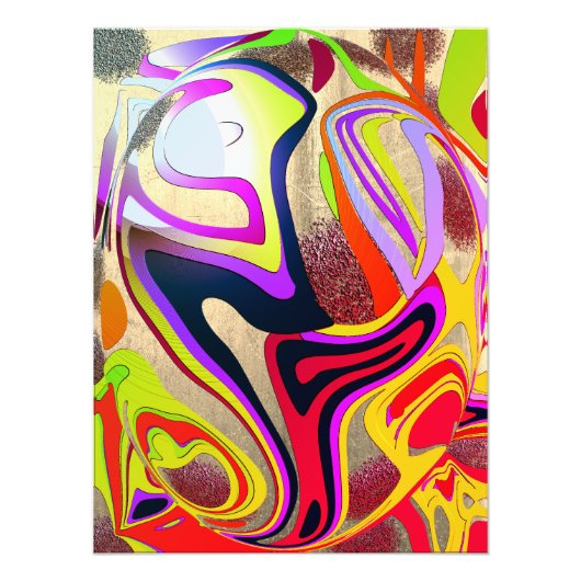 グラフィック波グローブ – メタル波 フォトプリント            (正面)