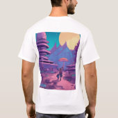 グラフィック溝のT型 Tシャツ (裏面)