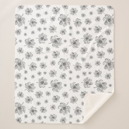 グラフィック牡丹。 シェルパブランケット