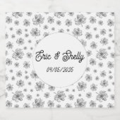 グラフィック牡丹。 スパークリングワインラベル (シングルラベル)