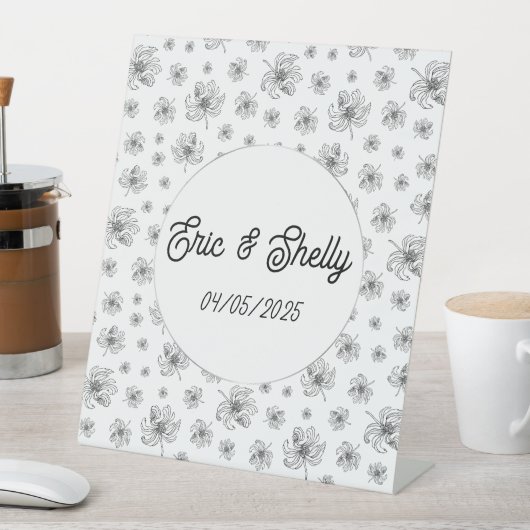 グラフィック牡丹。 台座サイン (インサイチュ)